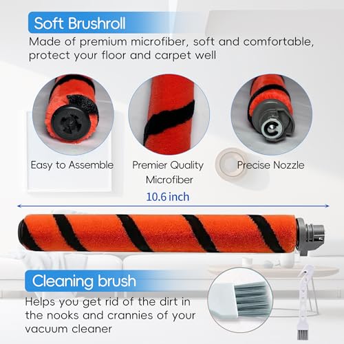 Image of Brush Roll Replacement Compatible with Shark Apex AX950 AX951 AZ1000 AZ1000W AZ1002 & Duoclean NV830 NV831 NV835 UV700 ZU700C ZU701 ZU780 ZU782 ZU785 ZU881, Part # 1173FT950 & 1395FC831