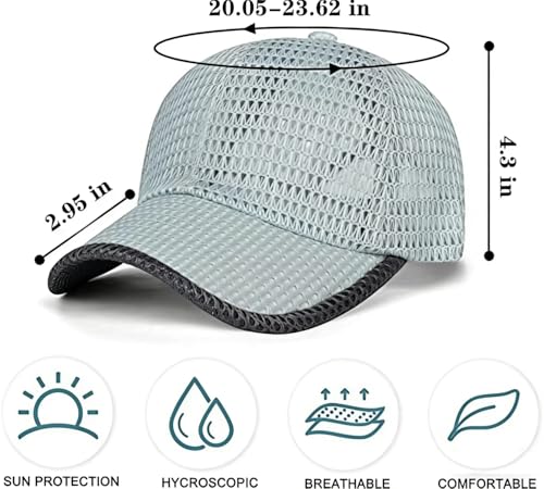 Gorra de malla para béisbol unisex ligera y transpirable miniatura 2