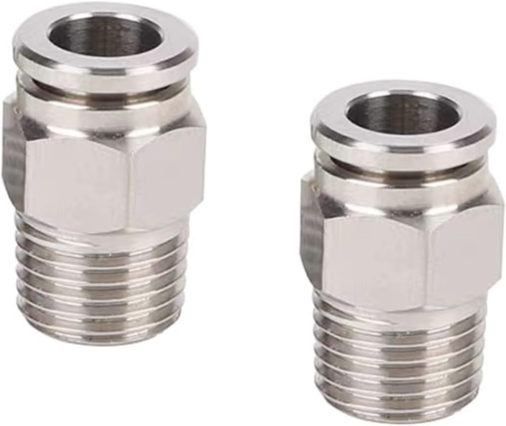 1PCS 304 Stainless Steel Pneumatic Hose Fitting PC PL Air Tube Connector 1/8 1/4 3/8 1/2 Quick Release Pipe Fittings(PL,8MM_1/2")