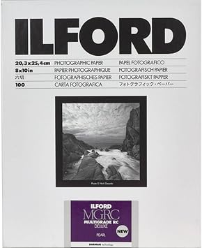 Ilford Multigrade V RC Deluxe Pearl Surface Black & White Photo Paper, 190gsm, 3.5x5, 100 Sheets