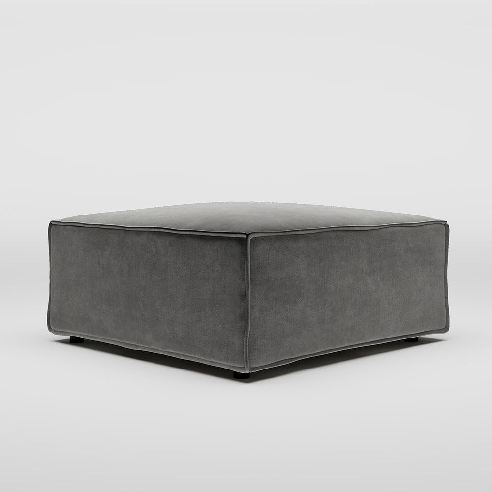 Modu Velvet Seal zestaw sof, ponadwymiarowy, głęboki fotel z otomaną, wygodny wzór w chmurę, do salonu i biura, 79 cm