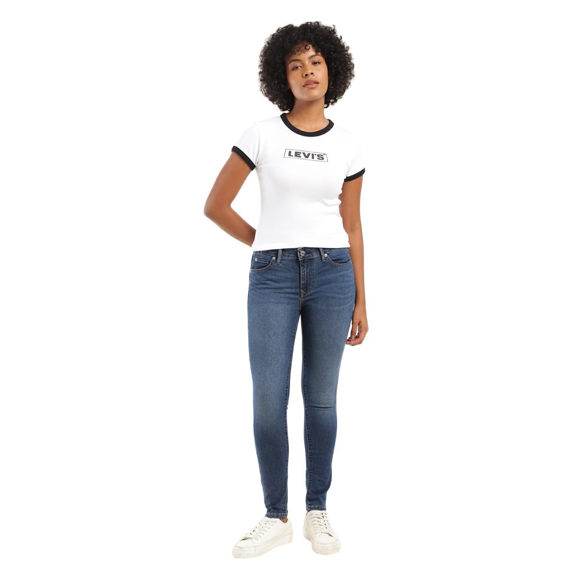 Women's 711 Skinny Mid Rise Blue Jeans