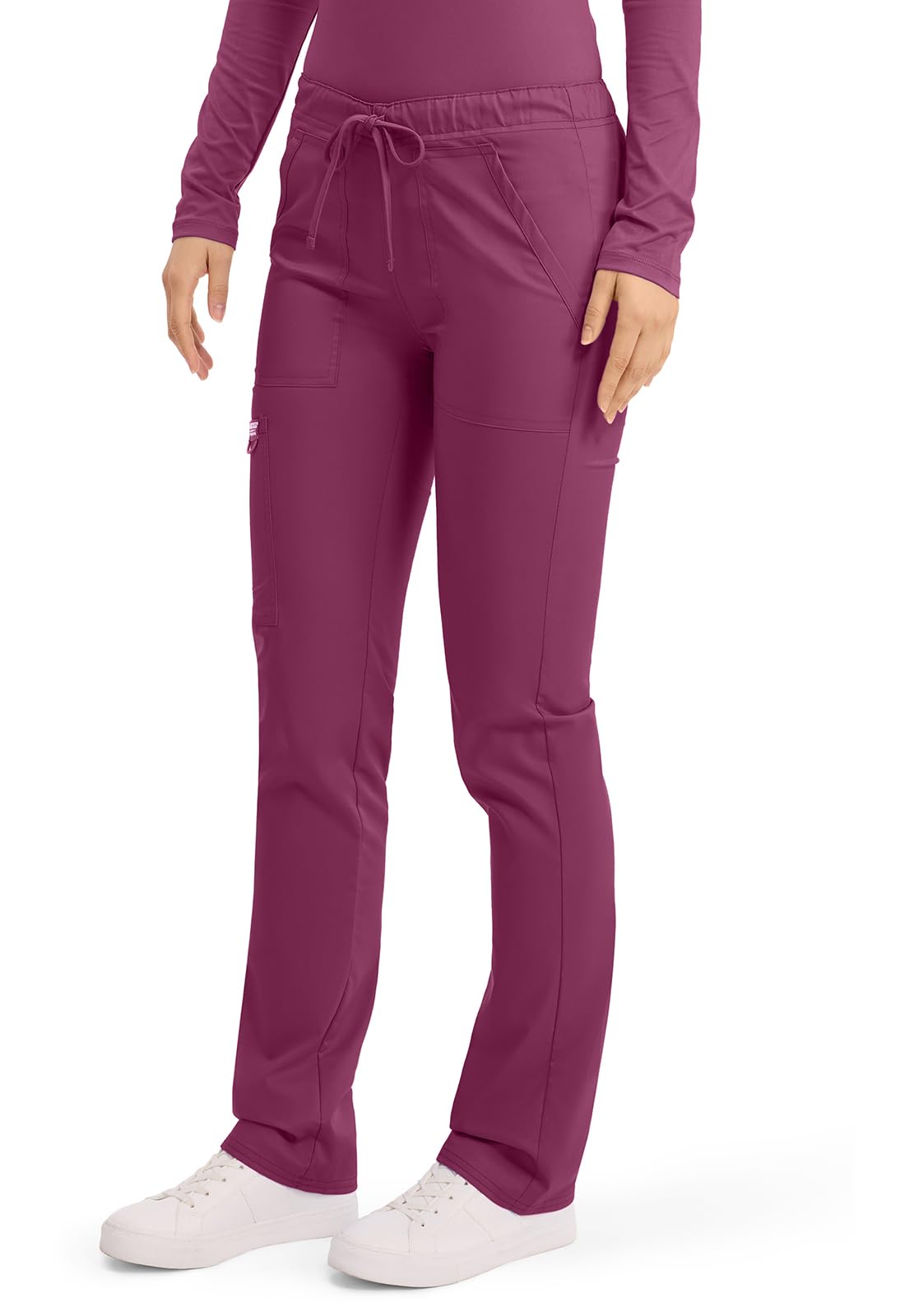 Cherokee Unisex Scrub spodnie dla mężczyzn i kobiet zwężane nogawki sznurek 4 kieszenie mundur medyczny łatwa pielęgnacja 2-kierunkowy stretch - WW020