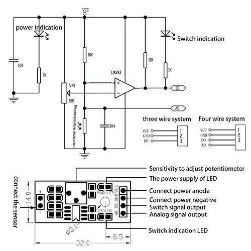 Gowoops 10 Pcs Of Digital Light Intensity Detection Photosensitive Sensor Module #TOP7