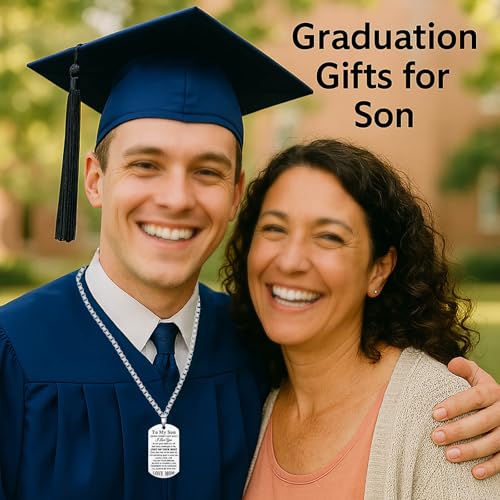 Coolvy To My Son Necklace from Mom Dad, Dog Tag Cross Necklace for Men, American Flag Birthday Christmas Gifts for Son in Law Grandson Daughter Granddaughter Family Jewelry4