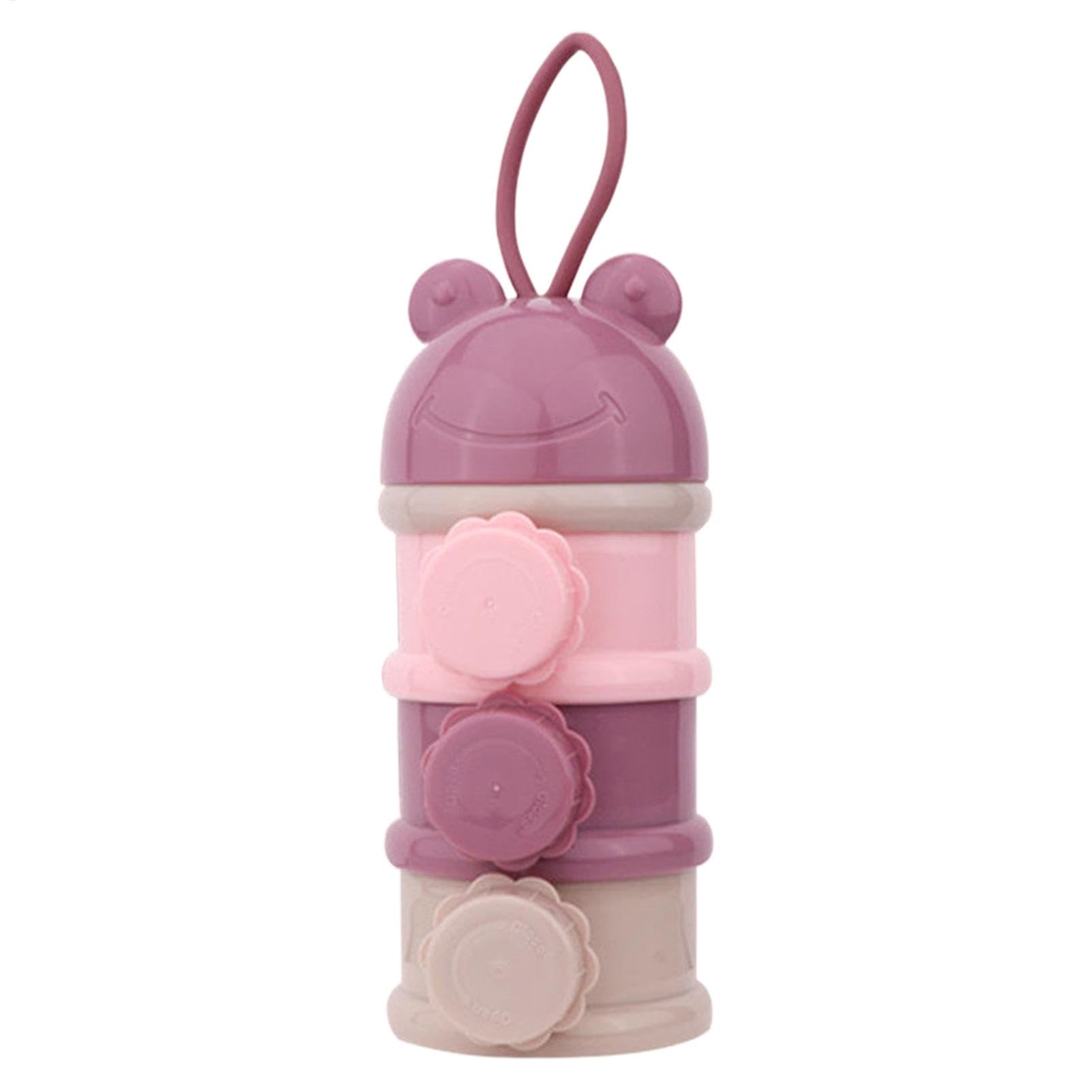 Baby Milk Powder Dispenser, Portable Formula Storage Container, Multi-Compartment Organizer, 7.2x2.91 Inches for Snacks, Fruits and Milk Material Pp Specifications Three Layers