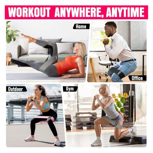 Fabric Resistance Bands Set – Booty Bands for Legs & Glutes, 3 Resistance Levels, Non-Slip Workout Bands for Women & Men, Ideal for Yoga, Pilates, Fitness, and Home Workouts - Image 8