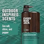 Every Man Jack Men’s Hydrating Body Wash for All Skin Types - Cleanse and Hydrate Skin with Naturally Derived Marine Extracts, Coconut Oil, and a Sea Minerals + Citron Scent - 33.8 fl. oz. - 2 Bottle - Image 3