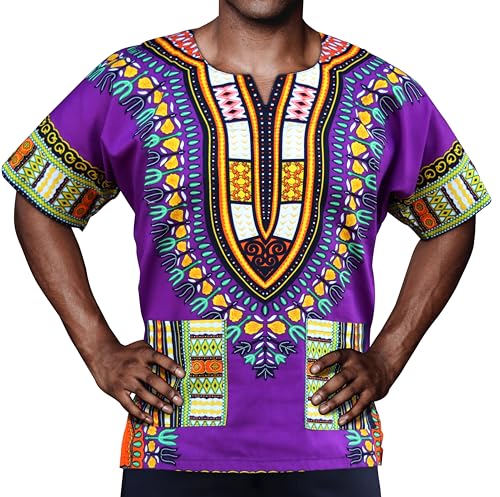 DA'IKI Dashiki Cotton Shirt African Tribal Kaftan Boho Caftan Unisex
