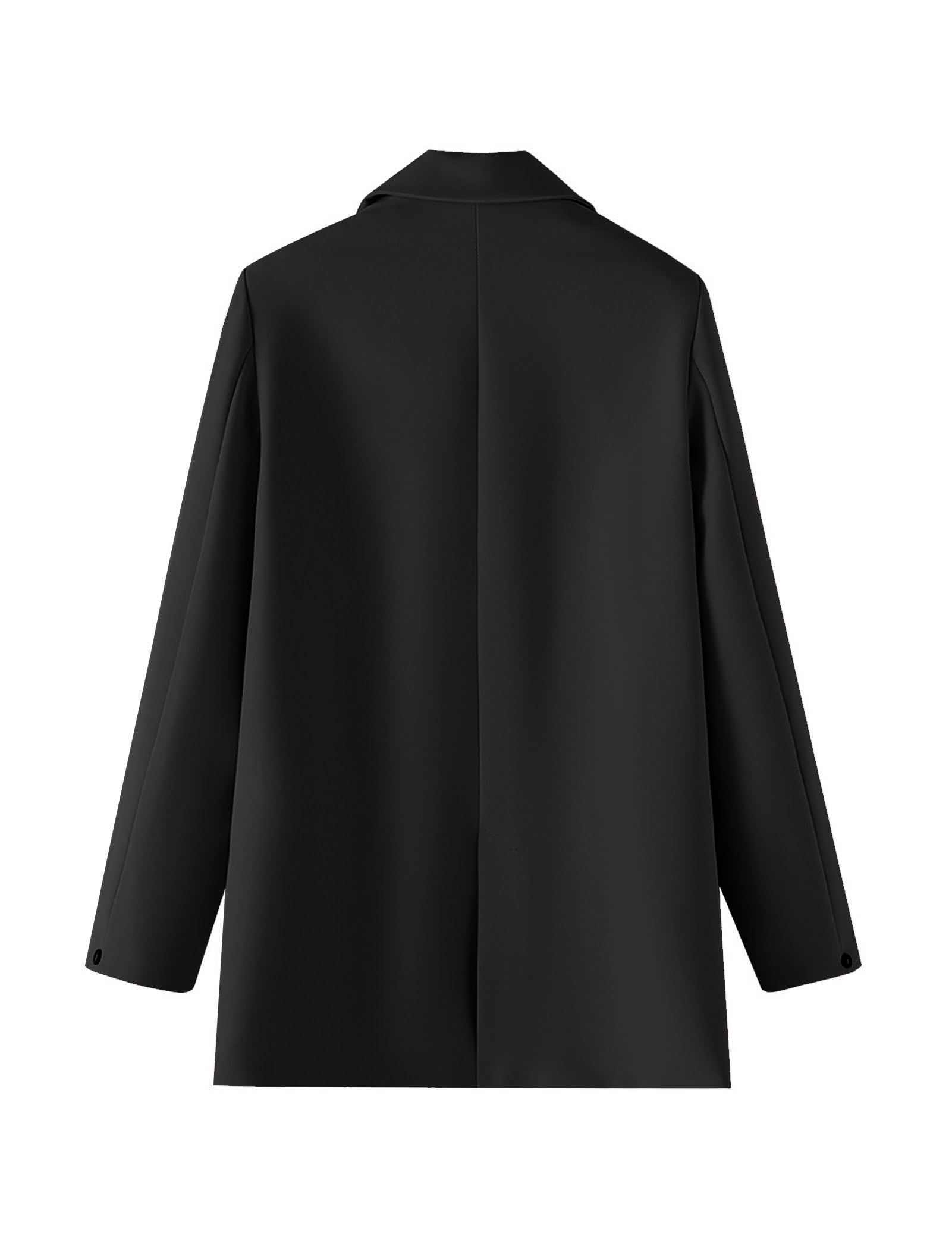 AGYMNX Blazer elegante da donna, cardigan aperto sul davanti, leggero, doppiopetto, con tasche, ufficio, riunioni, primavera, autunno, basic, casual, slim fit, S-L