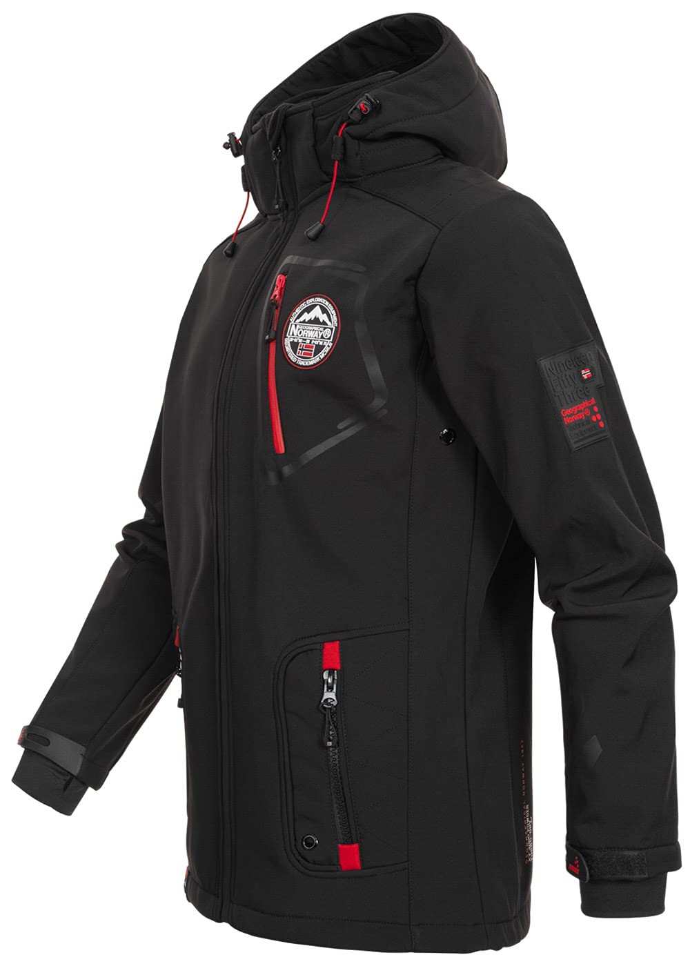 Geographical Norway Męska kurtka softshellowa, funkcyjna, outdoorowa, przeciwdeszczowa, sportowa
