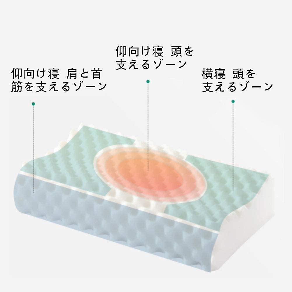 Amazon｜枕 マクラ いびき防止枕 タイ ラテックス 抗菌防ダニ 枕 安眠