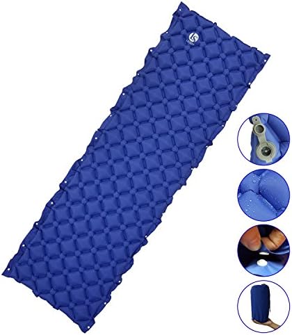 LESEM Ultralight Sleeping Pad, Inflatable Camping Mat for Backpacking,Traveling and Hiking, Lightweight Portable Air Pad