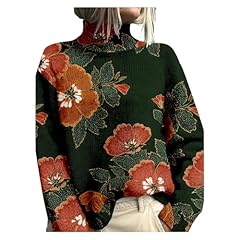 Ethnic Print Loose Pullover Sweaters 11