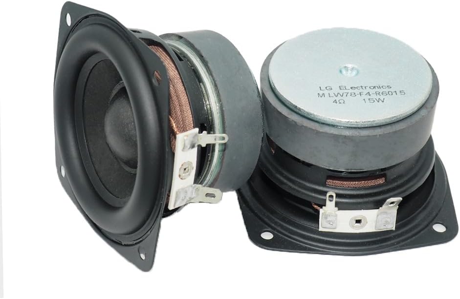 2pcs/lot 78MM 4 Ohm 15W Subwoofer Speaker 3 Inch Convex Cap Bass Square Woofer DIY Bookshelf Speakers HiFi Home Sound Theater