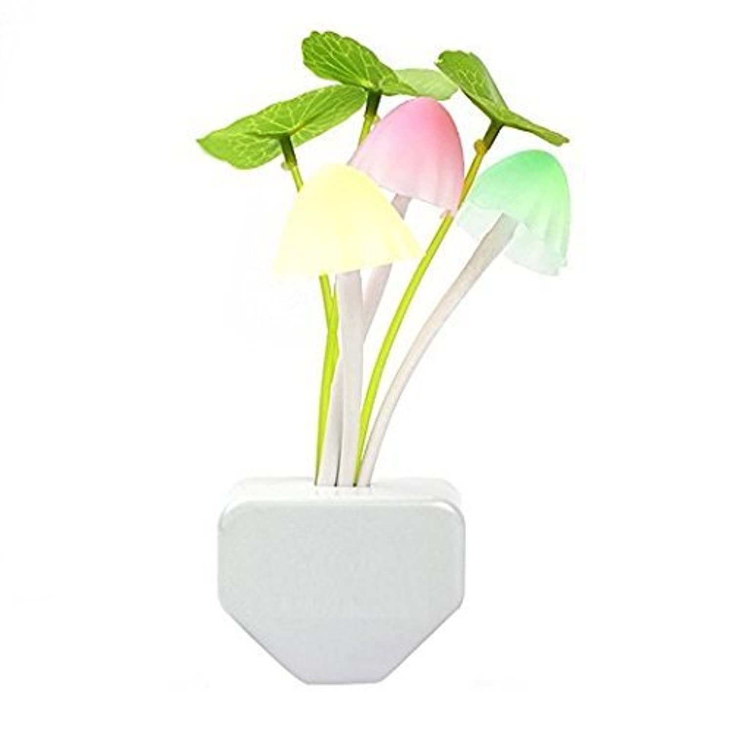 Rosy Cheeks Smart Dusk to Dawn Sensor Led Night Light, 0.6W Multi-Color Changing Plug-in Mushroom Dream Bed Nightlight,Wall Lamp Flower Novelty Gifts for Nursery, Baby, Kids, Adults