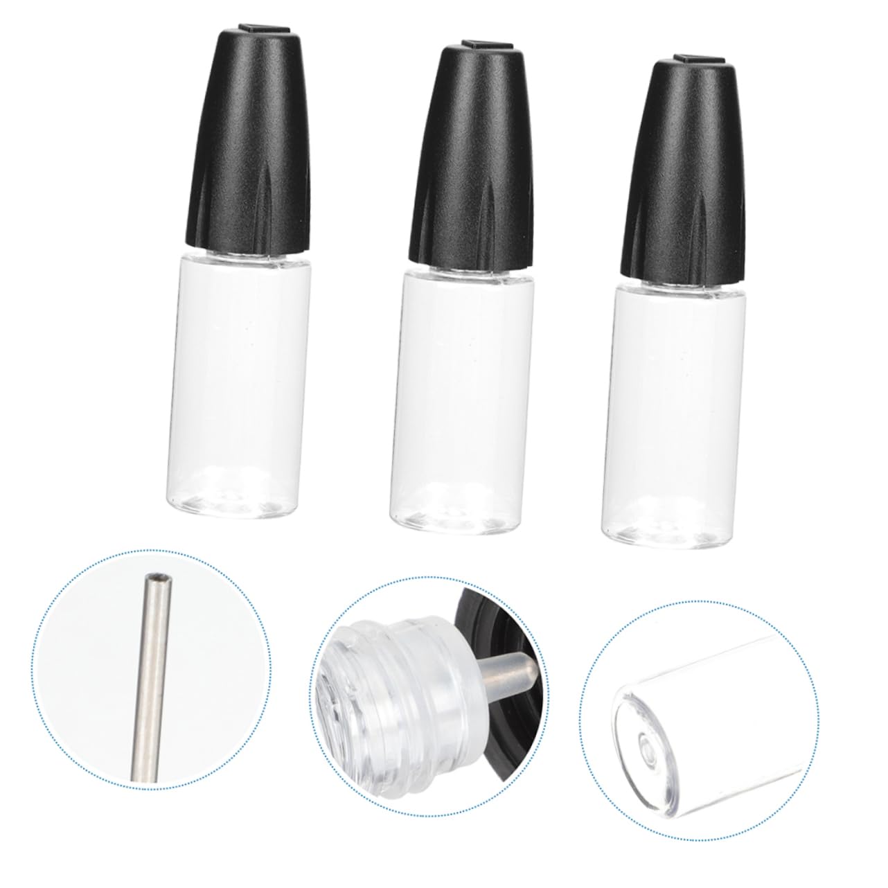 PRETYZOOM 5 Series Botella Transparente Botellas Pequeñas Cuentagotas Simple Botella Exprimible Con Punta De Precisión Frasco Aplicador Con Punta Fina Mini Botellas La Mascota 10 Piezas X 5