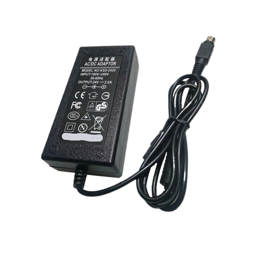 24V 2A 4Pin AC DC Adapter Charger for Canon Scanner DR-F120 DRF120 DR-M140/M160/M1060 MG1-4892 MG1-4892/5039/4558S Power Supply(with EU Cable)