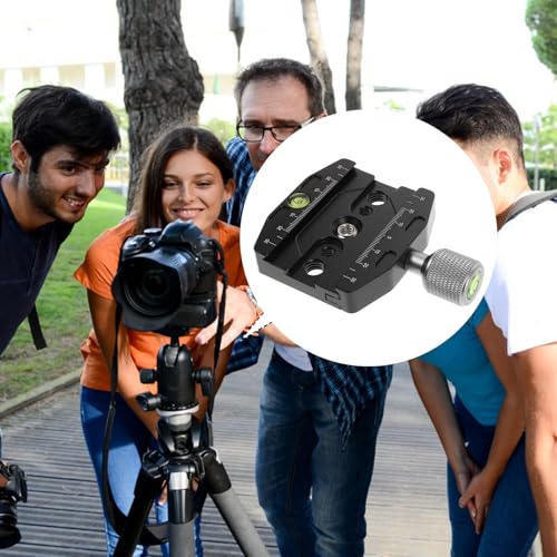 Placa de liberación rápida para trípode con tornillos de 3/8 y 1/4 3