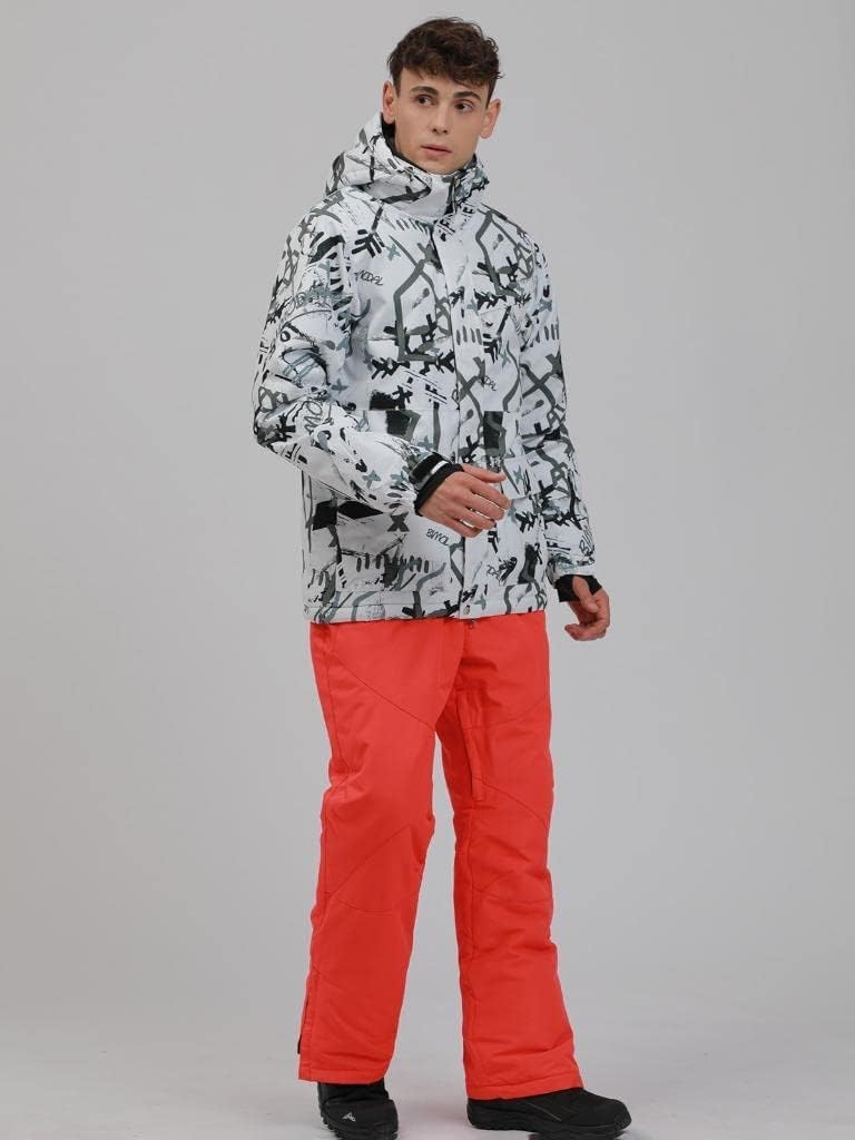 Mens Ski Jacket and Pant Set Waterproof Ski Outfits for Men Snowboarding Jacket Winter Warm Mens Snow Suit - Image 5