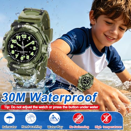 Image of CKV Kids Watch Analog Waterproof Time Teaching for Boys Girls