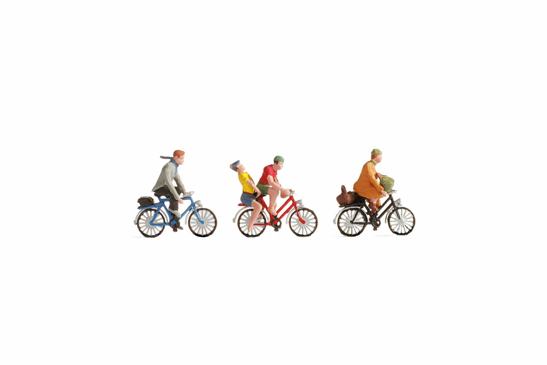 Noch 36898 Modélisme Ferroviaire - 4 Cyclistes + 3 Bicyclettes Échelle HO