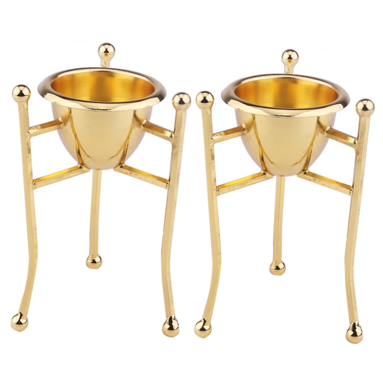 Amosfun 2 Pièces casier à Oeufs coquetier Tasse cartons d'oeufs réutilisables accesoire Cuisine Support Tableau coquetier Oeuf œufs Support à Oeufs de Cuisine Plateau d'oeufs cuivre
