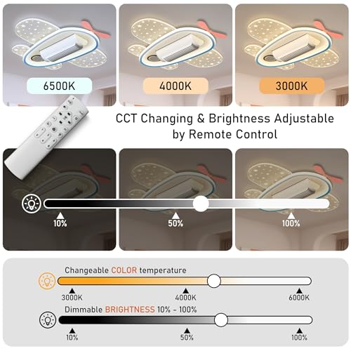 Image of Smartway Flavia 70 cm Kids Ceiling Fan Chandelier with LED Light |Bluetooth Speaker| BLDC Noiseless Motor | Auto Rotating Fan Light | 3 Color Mode|Remote & App Control | Modern Fan for Kids Room