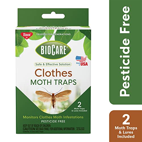 Enoz Biocare Clothes Moth Traps With Pheromone Lures, 2 Traps With Lures #TOP2