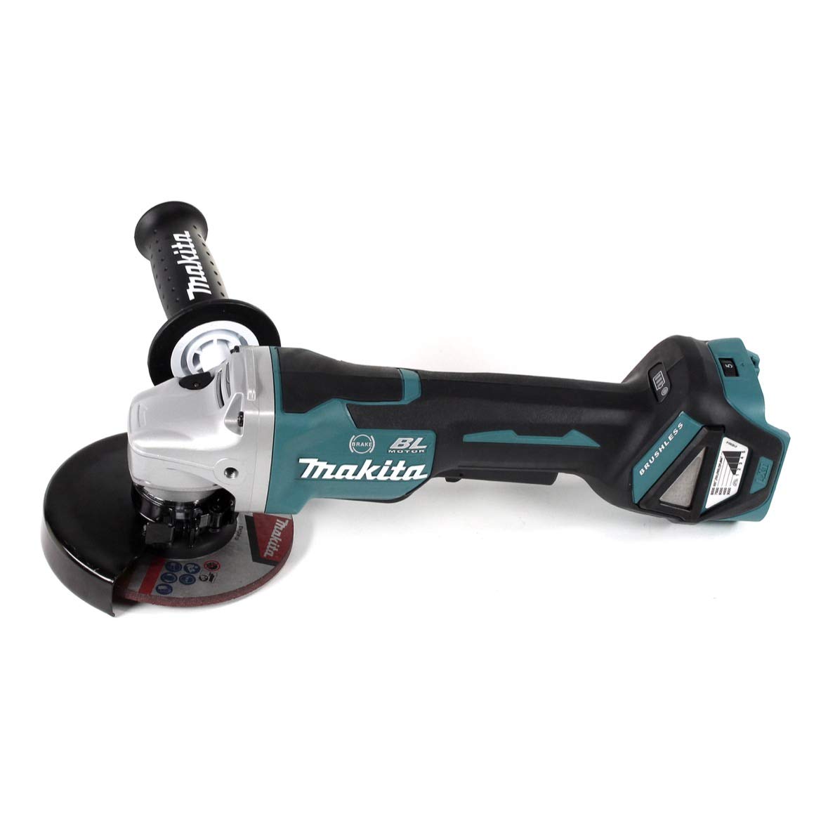 Makita DGA 517 RM1J akumulatorowa szlifierka kątowa 18V 125 mm + 1x akumulator 4,0Ah + ładowarka + skrzynia transportowa Makpac 3