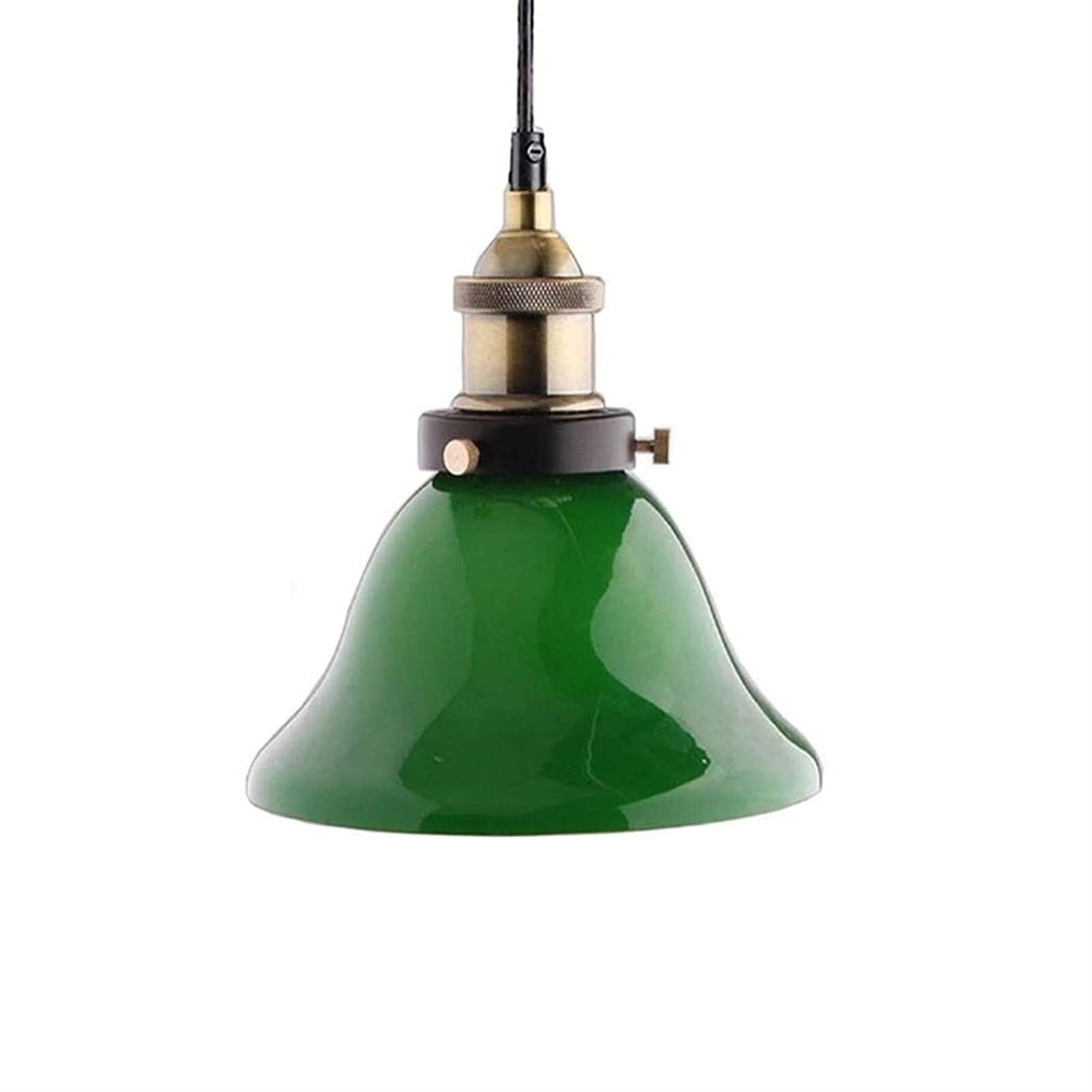 Suspension vintage en verre vert style industriel lustre rétro hauteur réglable