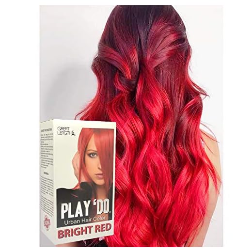 Play 'Do Urban Hair Color Bright Red 180 ml, Revolutionary Hair color cream, Permanent hair color, Hair dye, Highlights