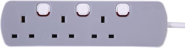 PRO ELEC PELB1761 3 Gang Extension Lead Individually Switched, 1m