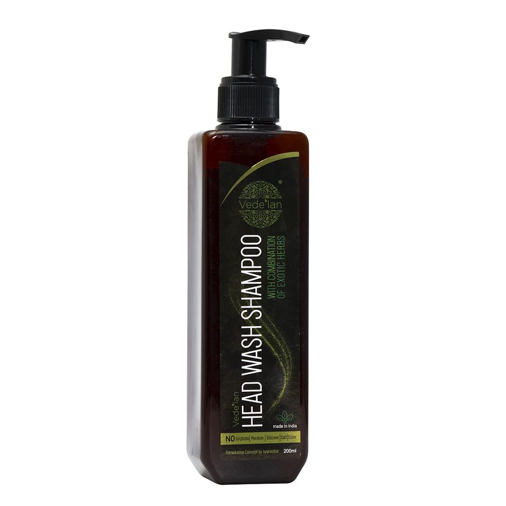 Vede'lan Ayurvedic Headwash Shampoo For Deep Cleansing & Nourishment. Maintain The PH Balance of the Scalp, 200ml