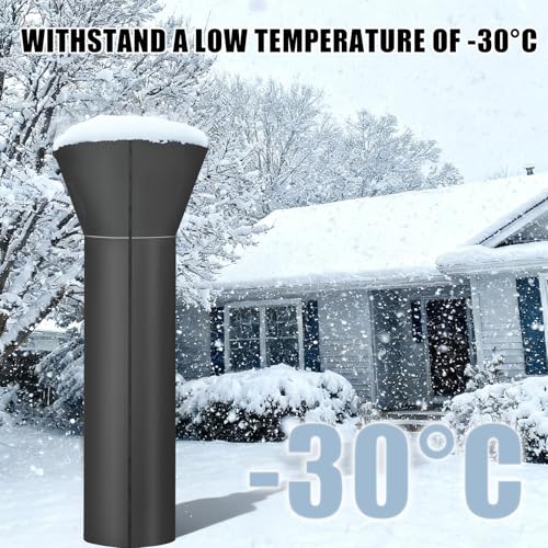 Patio Heater Covers, Weatherproof Deluxe Heavy Duty Heater Covers for Outdoor Standing Heater, with Waterproof Zipper and 420D Silver-Coated Oxford Cloth, 89\"H x 33\"D x 19\"W, Black