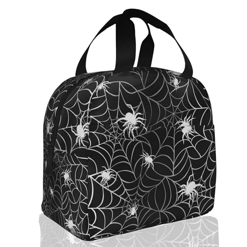 Spiders On Webs Insulated Lunch Bag Reusable Lunch Box Women Men,cooler Therm...