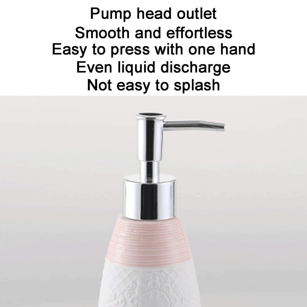 Distributore di Sapone Manuale da 11,2 oz/320 ml, distributore di Sapone Liquido in Ceramica, distributore di Sapone da appoggio per Doccia