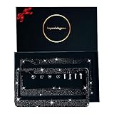 BeyondElegance Bling License Plate Frames with Gift Box Glass Diamond Rhinestone Handcrafted Car...