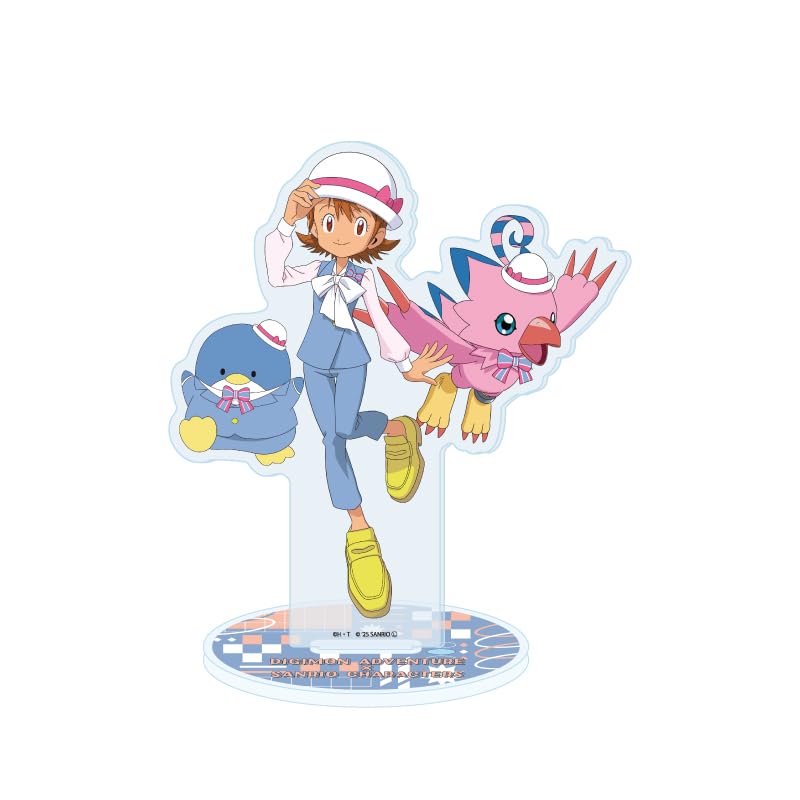 デジモンアドベンチャー x サンリオキャラクターズ 03 武之内空&ピヨモン x タキシードサム[コラボイラスト] アクリルスタンド