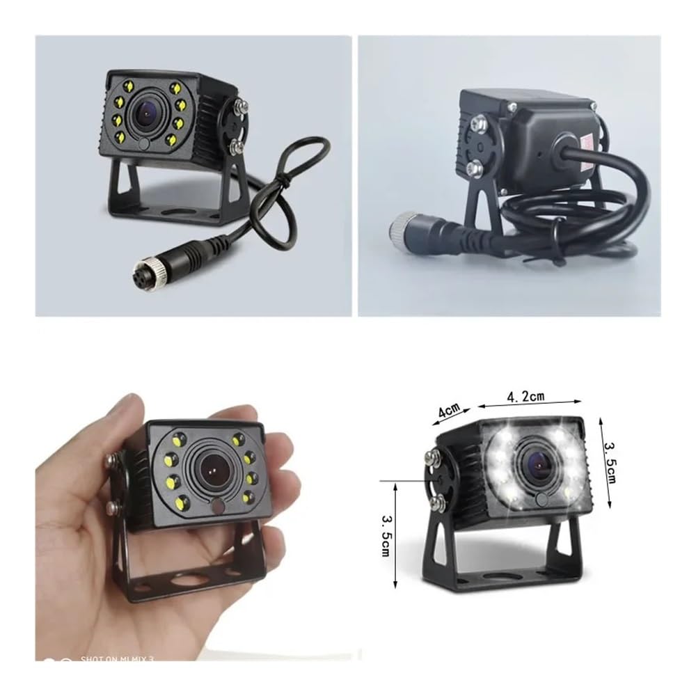 Nisza Telecamera Retromarcia Auto Telecamera retromarcia AHD 720 4 Pin per Auto, Visione Posteriore, Immagine inversa per Camion, Autobus, furgoni, Camper, Monitor per impieghi gravosi