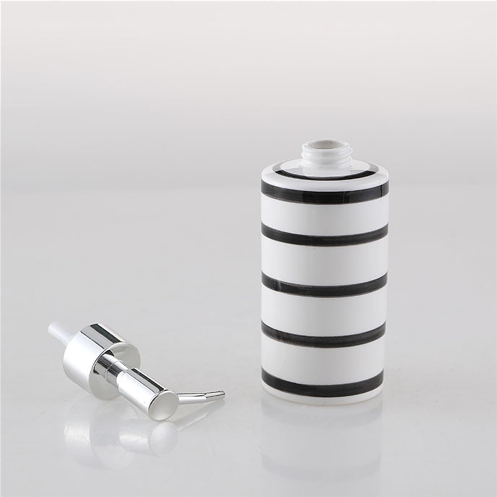 Dozownik w płynie, biały dozownik mydła, mieści 250 ml 260 ml mydło w płynie do naczyń, ceramiczna pompka do mydła, do rąk i mydła, balsamu do kuchni