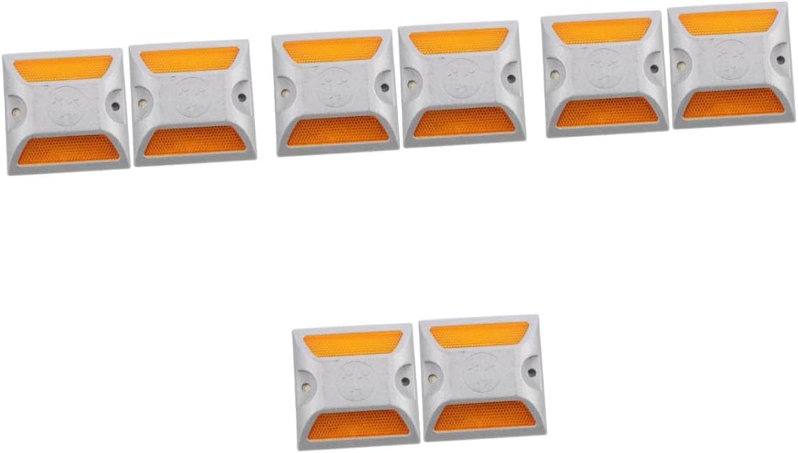 VICASKY 8pcs Reflective Driveway Markers Road for Pathway and Lawn Nighttime Safety Reflectors for Improved Visibility Weather Random Style