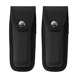2 Piece Pocket Knife Sheath Folding Knife Case Knife Holster Pocket Knife Case Folding Knife Pouch Folding Knife Sheath with Belt Loop, Black