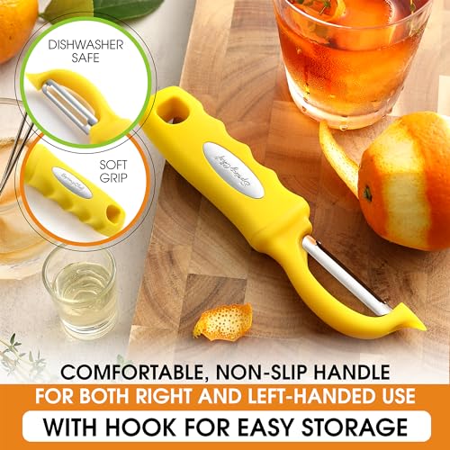 Image of Spring Chef Swivel Potato Peeler with Soft Grip Handle, Set of 2, Yellow