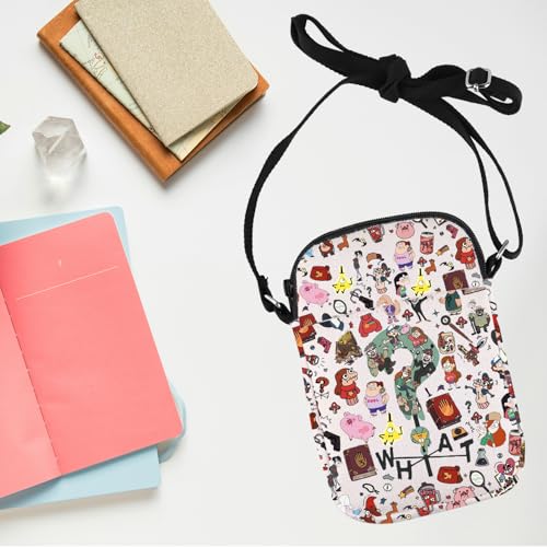 Cartoon Movie Inspired Crossbody Bag Waddles Pig Lover Gift Mabel & Dipper Twins Grocery Bag Bill Fans Gift3