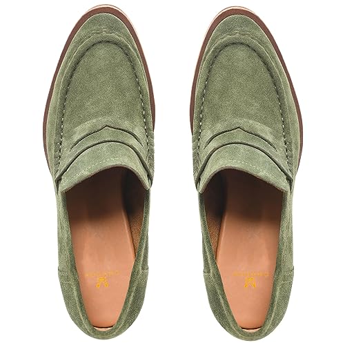 Image of MOOMMO Women Chunky Platform Loafers Pumps Round Closed Toe Slip On Penny Loafers Suede Block High Heels Oxford Shoes Formal Classic Thick Heel Dress Loafer Office Ladies Vintage Comfort 4-11 M US