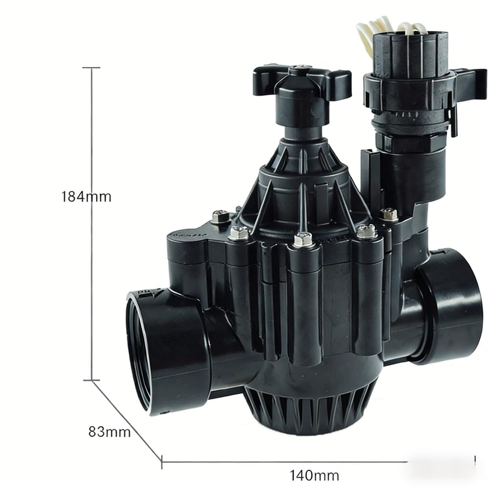 Válvula de riego automática, controlador de riego, temporizador de agua de jardín, válvula en línea CP100 con purga manual, diafragma Buna-N para césped residencial
