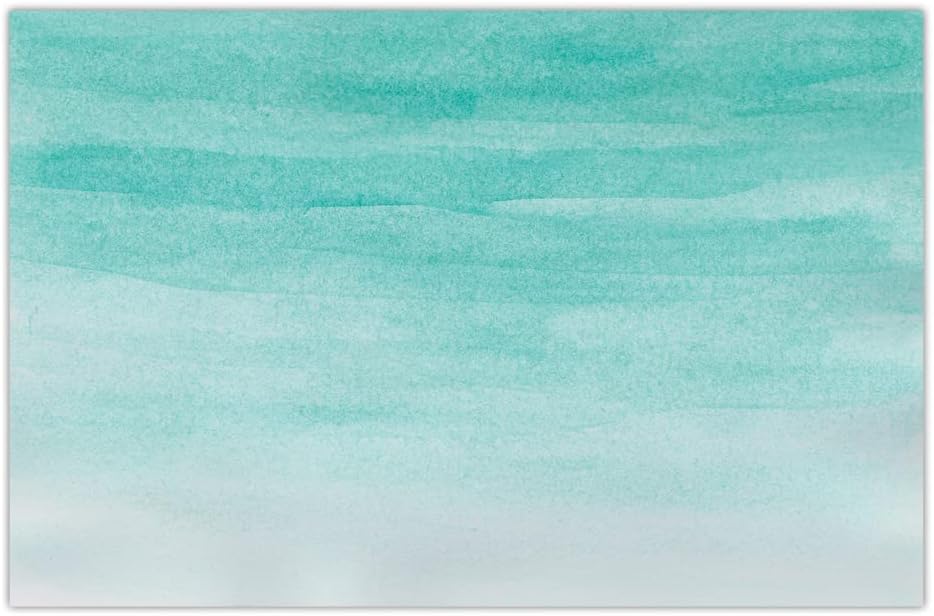 DIGIBUDDHA Manteles individuales modernos de acuarela verde mar turquesa, papel ombré, 17 x 11 pulgadas, 25 unidades, desechables, para playa, DIGIBUDDHA Manteles individuales modernos de acuarela verde mar turquesa, papel ombré, 17 x 11 pulgadas, 25 unidades, desechables, para playa,