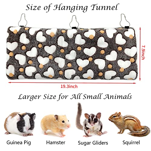 Vehomy 3Pcs Sugar Glider Hamster Hammock Hanging Tunnel And Warm Bed Soft Mat Set For Small Animals Hanging Hammock Cage Accessories Hideout Swing For Squirrel Ferret Rat Chincilla Guinea Pig #TOP1