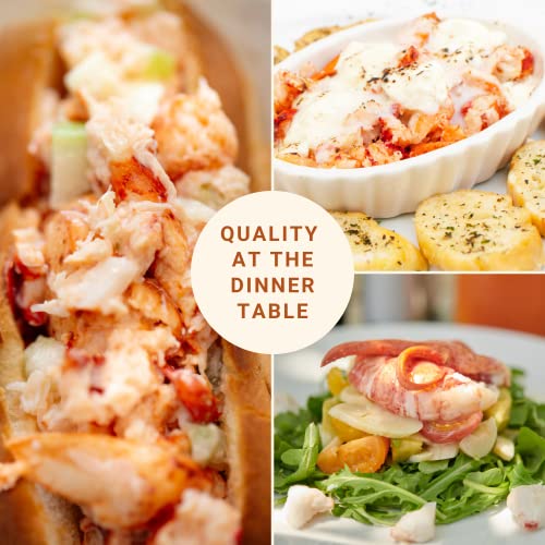 Domestic Seafood Lobster Meat - 4 Pounds (4 lbs) Cooked Fresh Frozen Cold Water Claw and Knuckle Lobster Meat from Maine - Rich in Protein, Omega-3, Vitamins, and Minerals